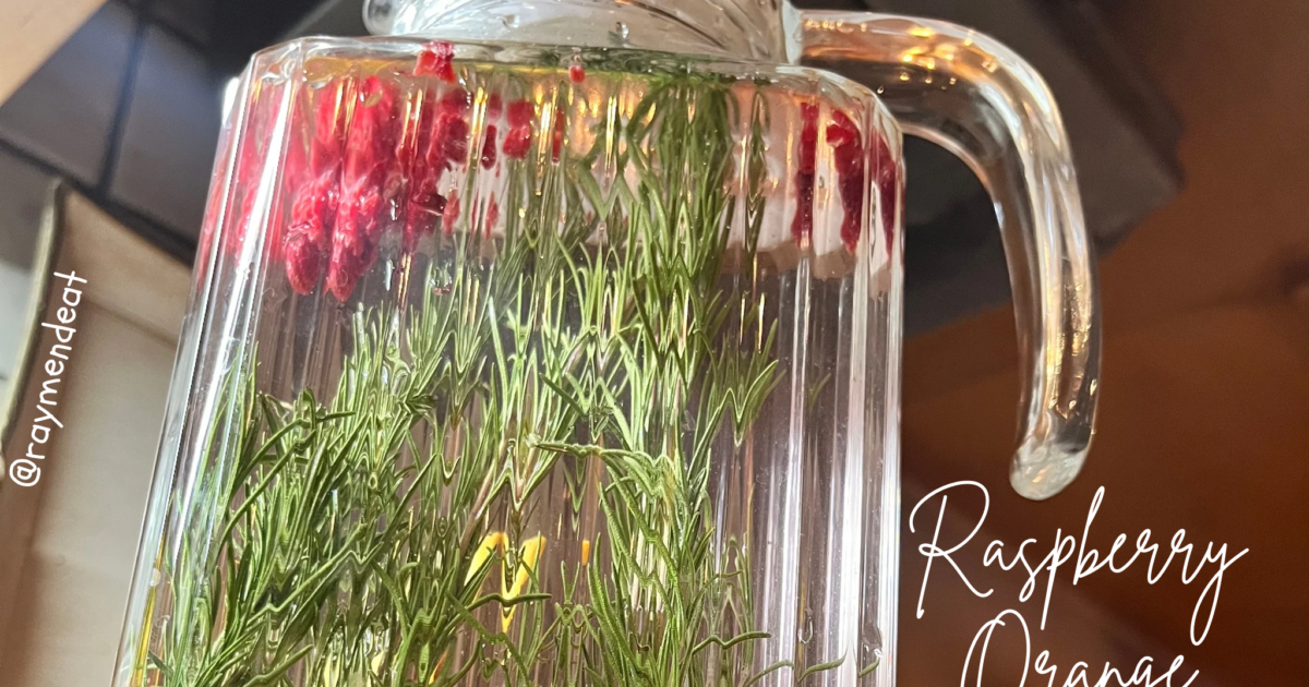 Raspberry Orange Peel Rosemary Water