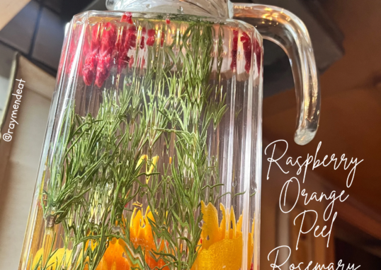 Raspberry Orange Peel Rosemary Water