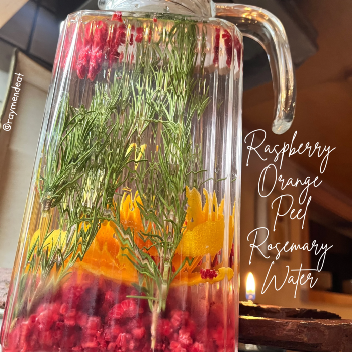 Raspberry Orange Peel Rosemary Water