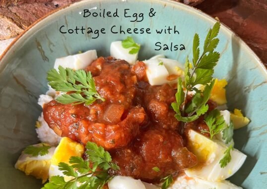 Boiled Egg & Cottage Cheese with Salsa