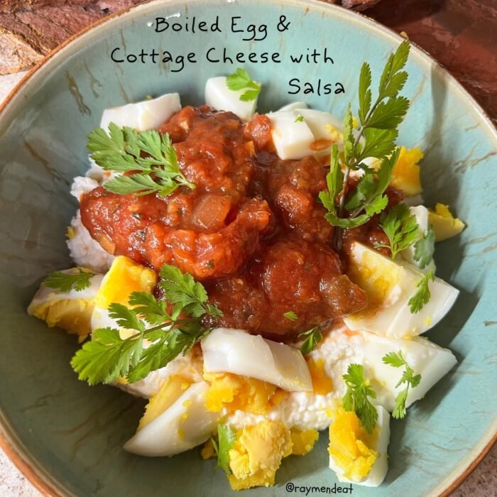 Boiled Egg & Cottage Cheese with Salsa