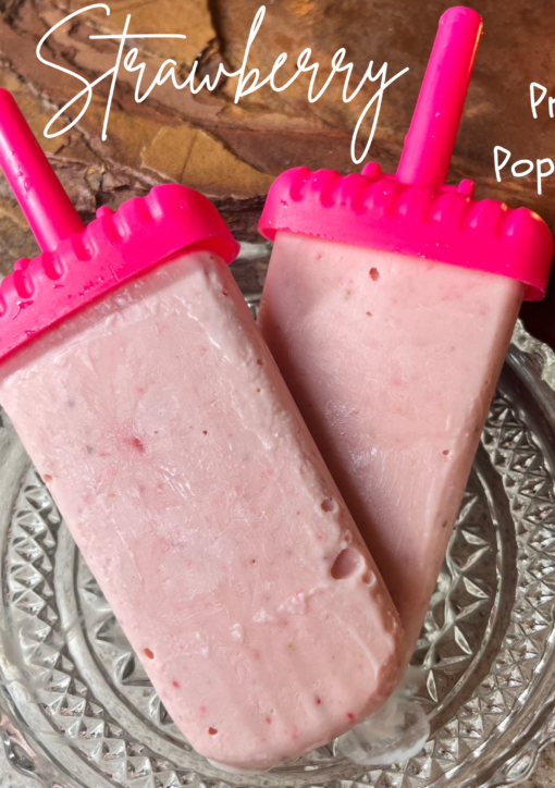 Strawberry High Protein Popsicles