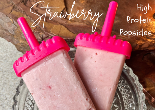 Strawberry High Protein Popsicles