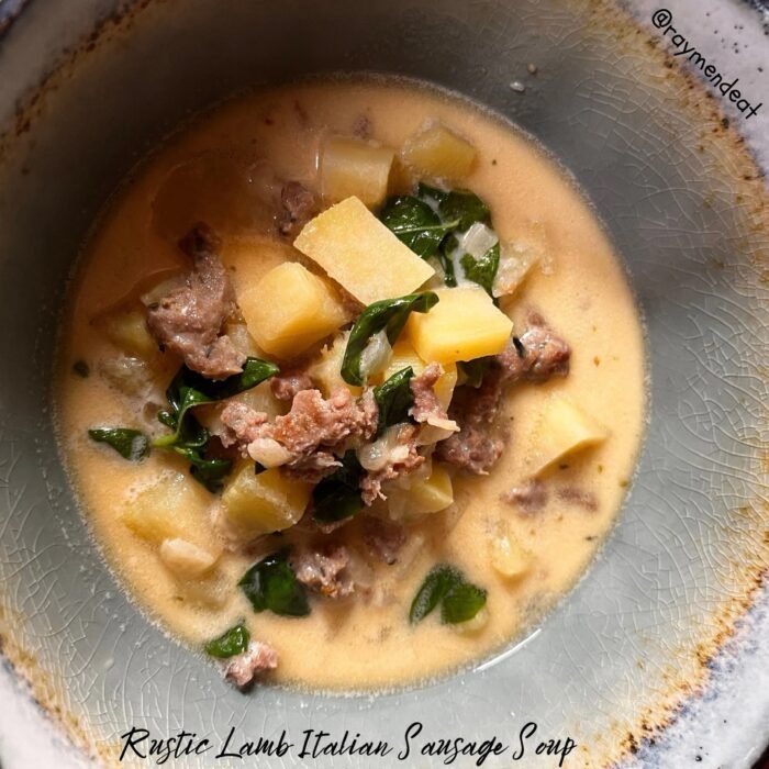 Rustic Lamb Italian Sausage Soup